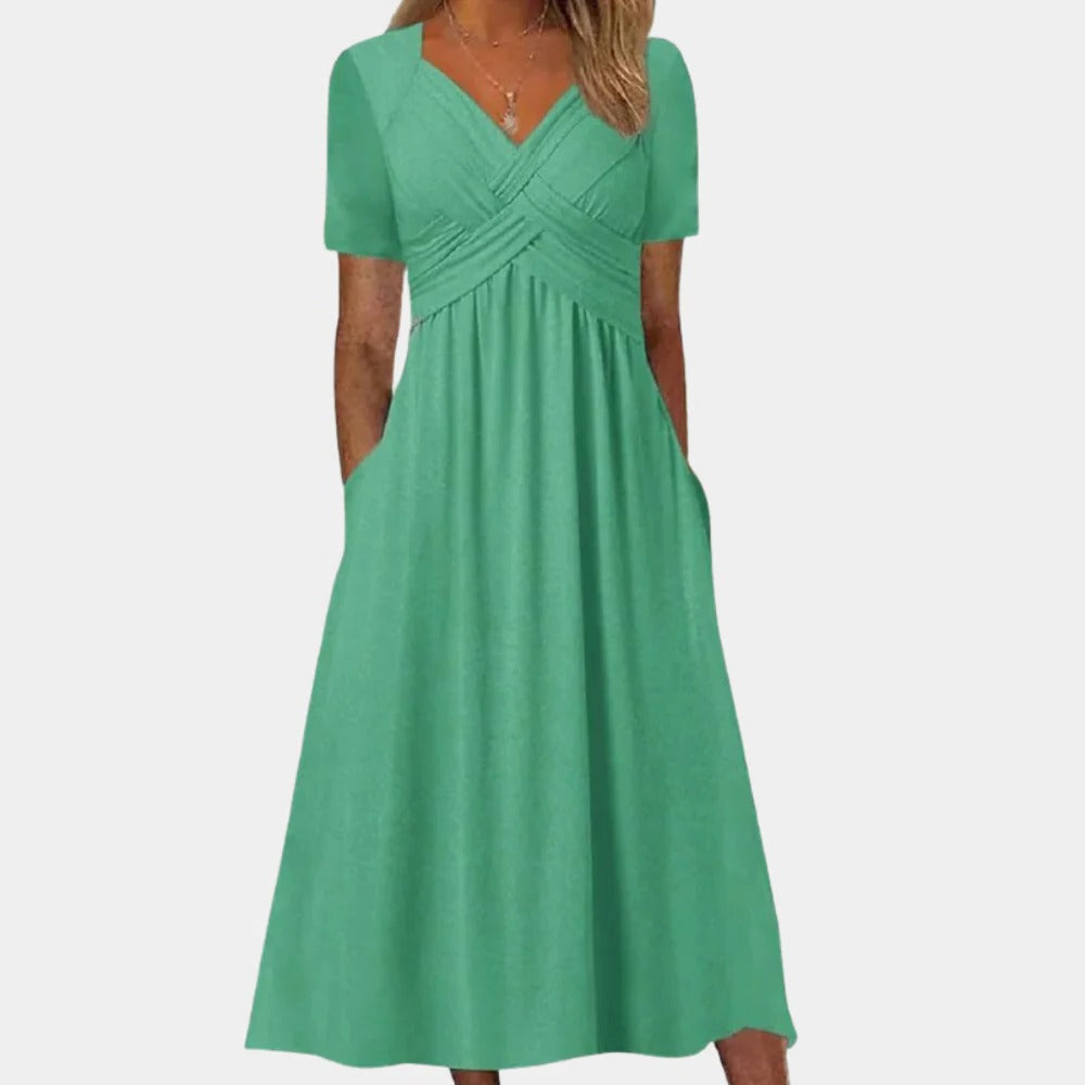Chic V-Neck Summer Dress for Effortless Style