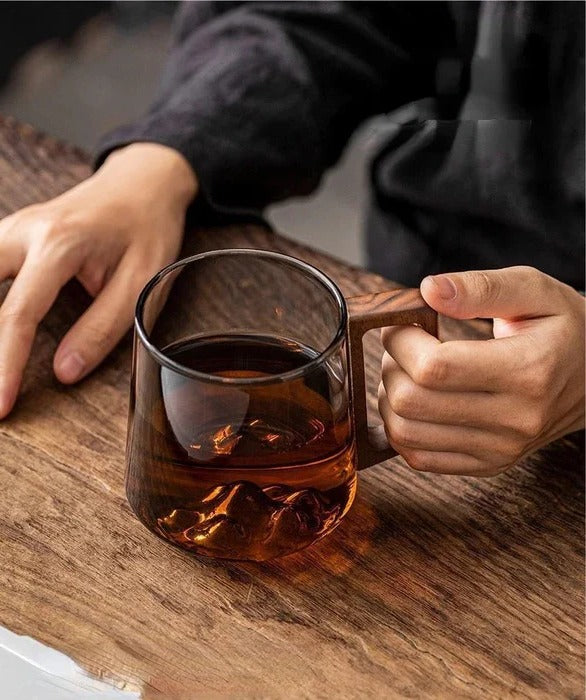 Chic Glass Mug with Comfortable Grip