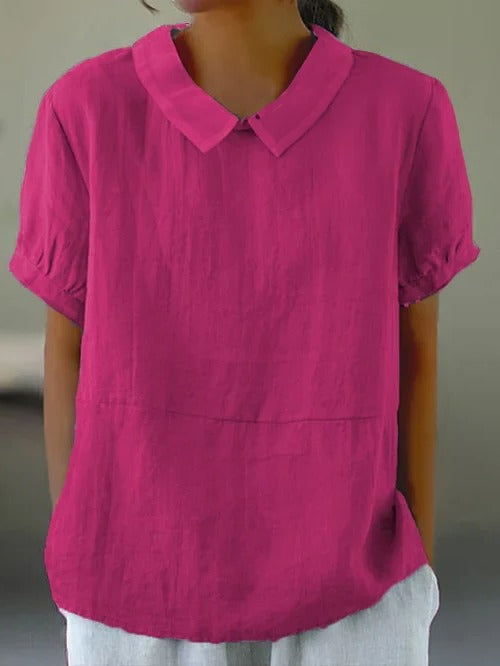 Chic Lightweight Cotton & Linen Blend Top