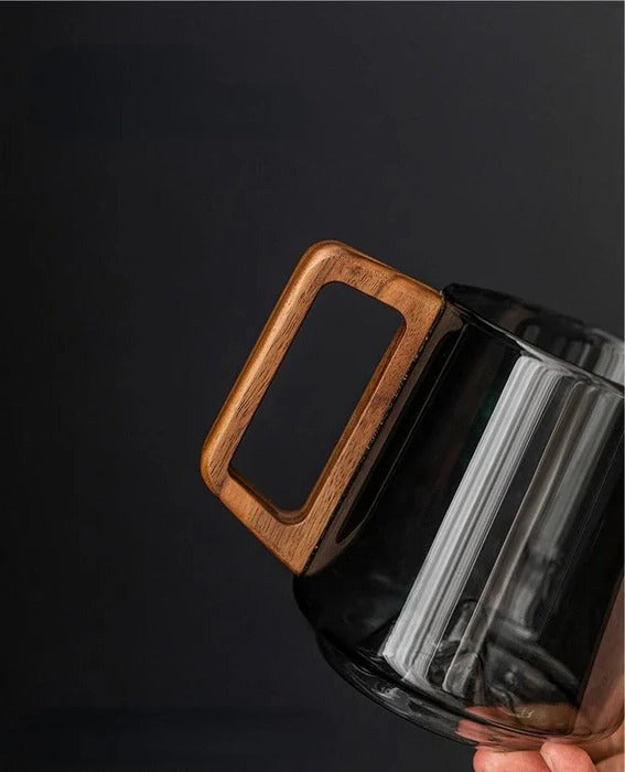 Chic Glass Mug with Comfortable Grip