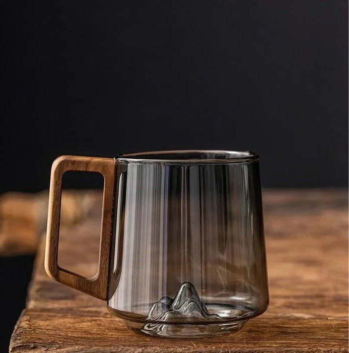 Chic Glass Mug with Comfortable Grip