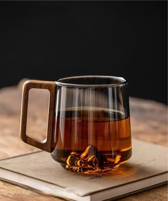 Chic Glass Mug with Comfortable Grip