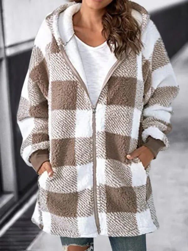 Cozy Checked Oversized Hoodie for Everyday Comfort