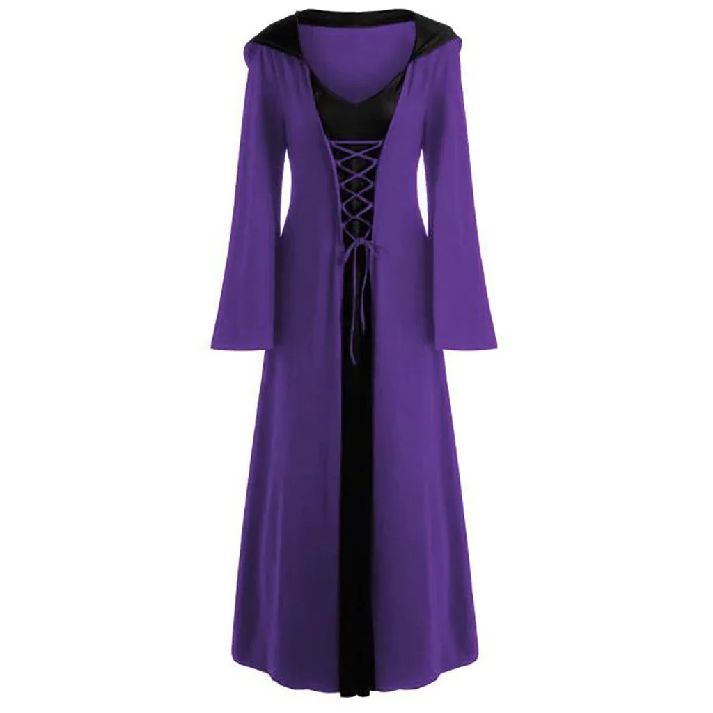 Enchanting Gothic Cloak for Women: Lace-Up Hooded Robe