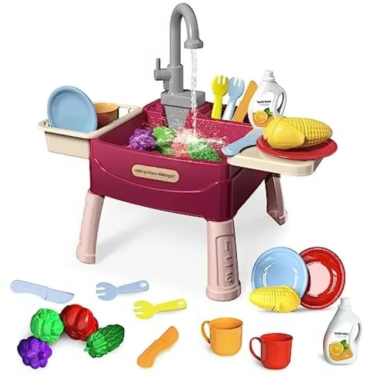 Interactive Cooking Station with Water Play Feature