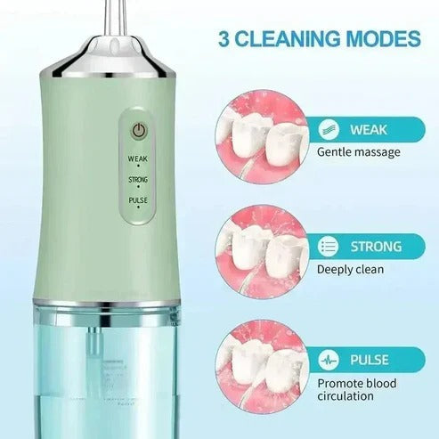 AquaPulse Cordless Water Irrigator – Rechargeable Flosser with 30-110 PSI Pressure Settings