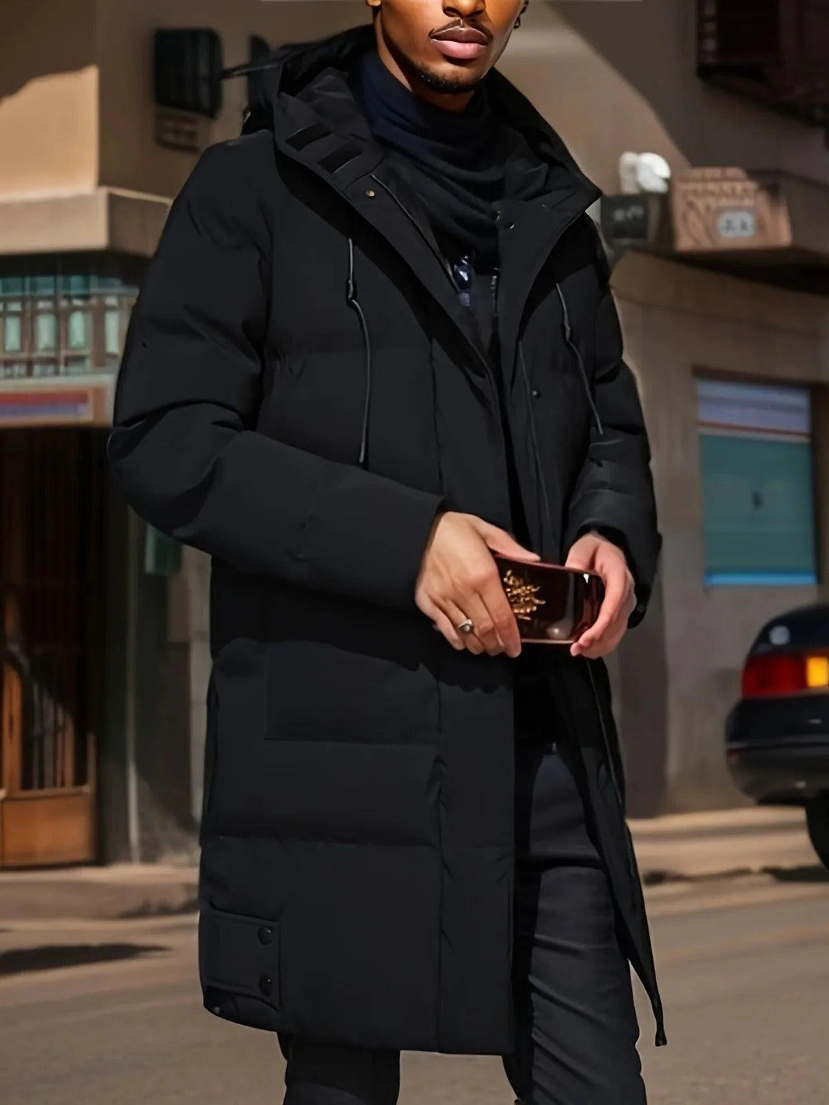 Men's Extended Length Winter Coat - Insulated and Waterproof