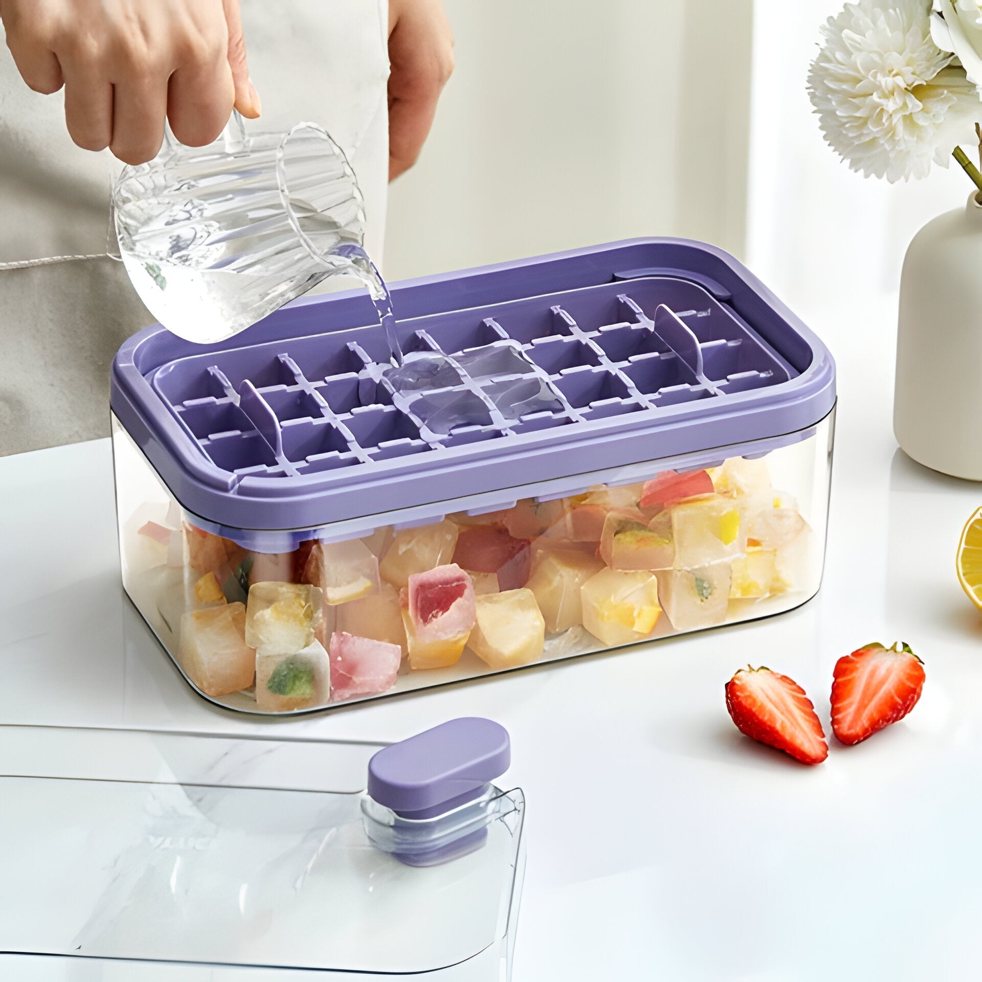 Effortless Ice Cube Maker with Quick Release Functionality