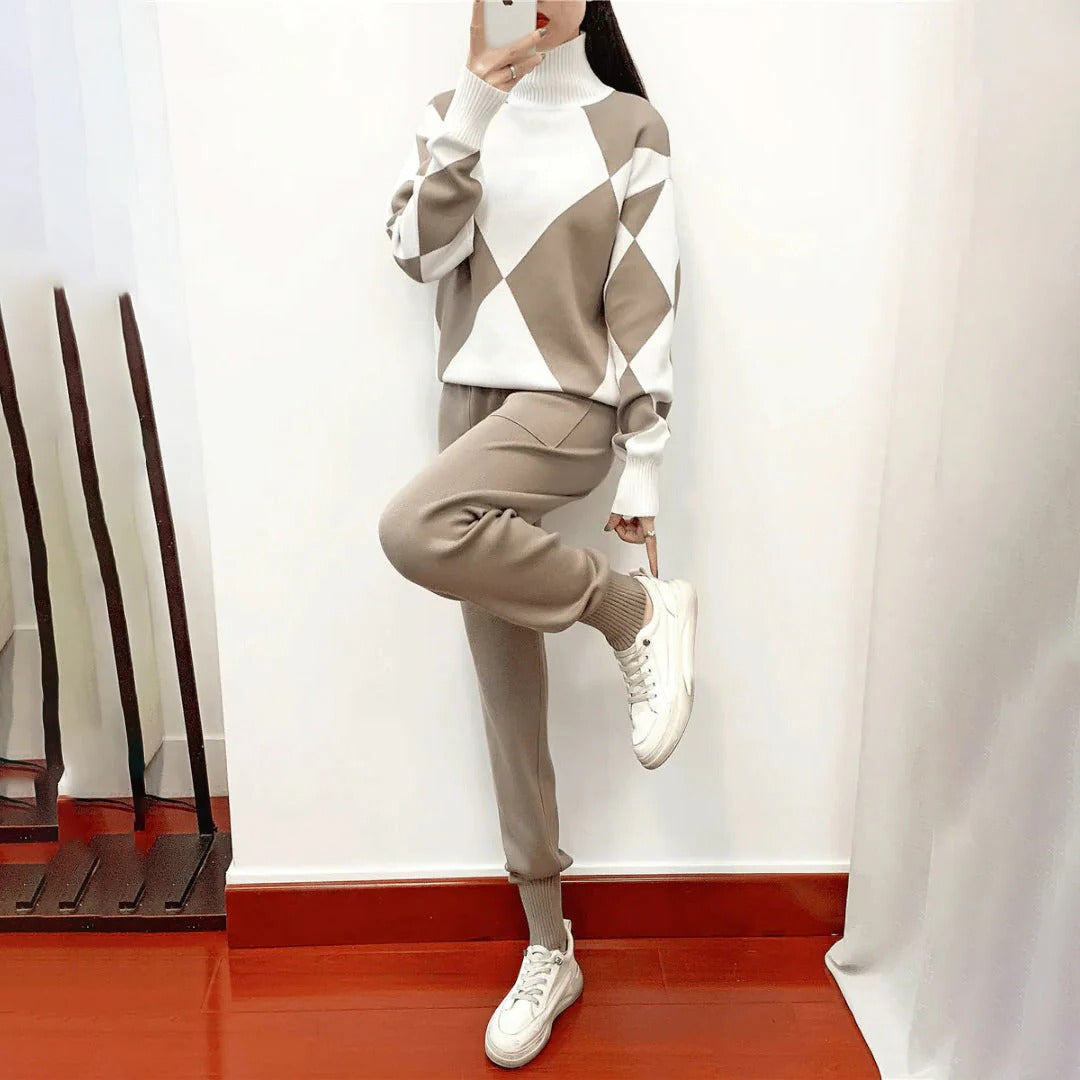 Cozy Chic Sweater and Trousers Ensemble