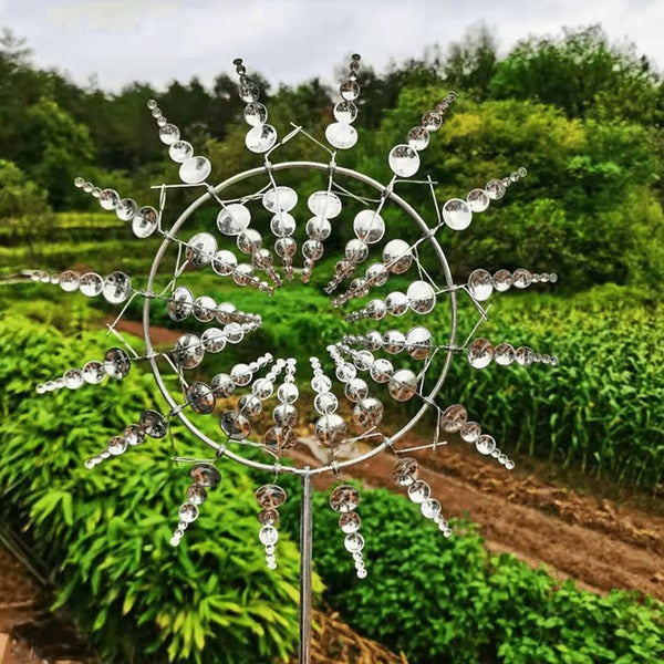Elegant Dual Motion Garden Wind Spinner for Enchanting Decor