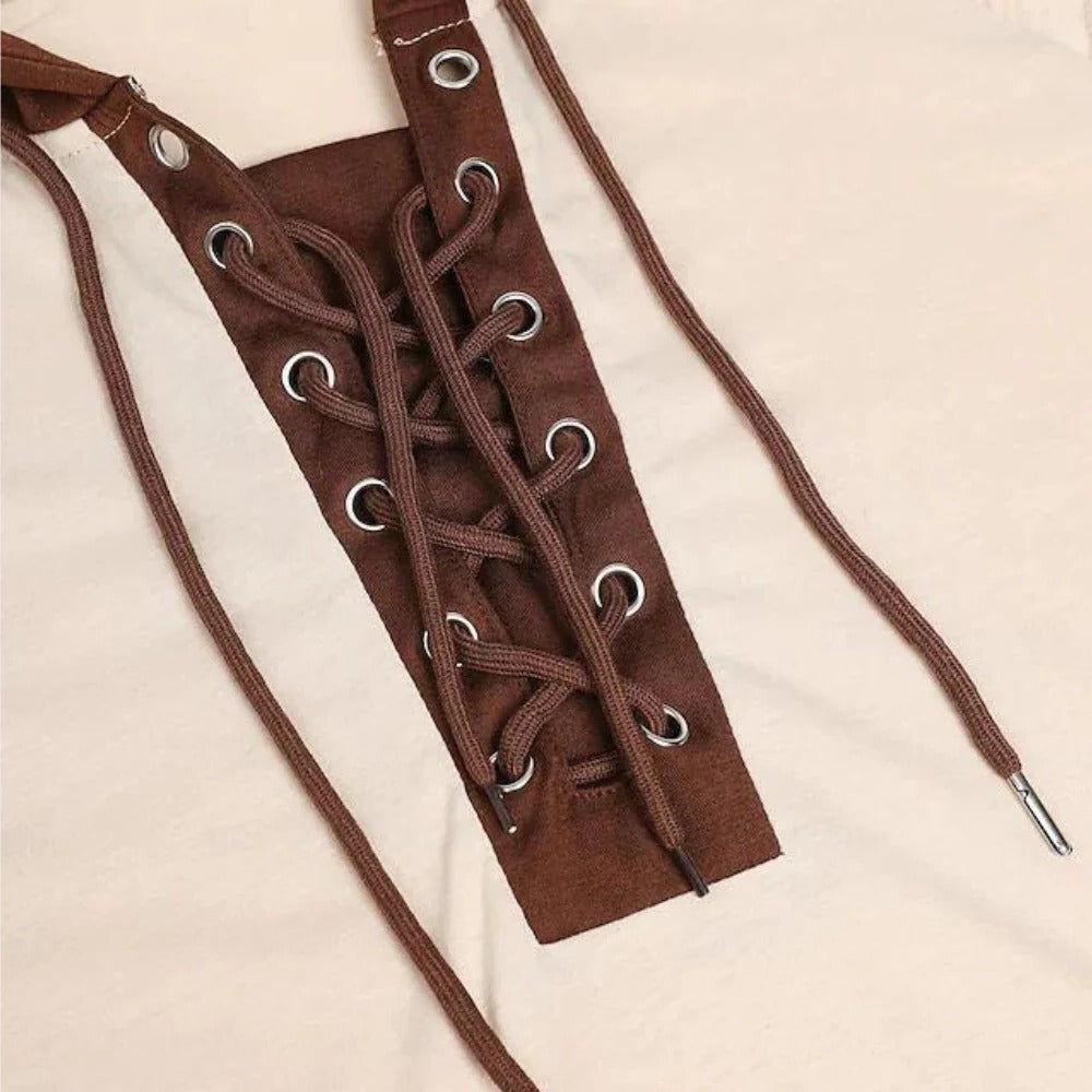 Stylish Hooded Sweatshirt for Men with Trendy Lace-Up Design