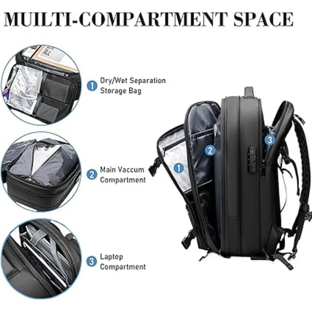 Compact Travel Backpack with Compression Features