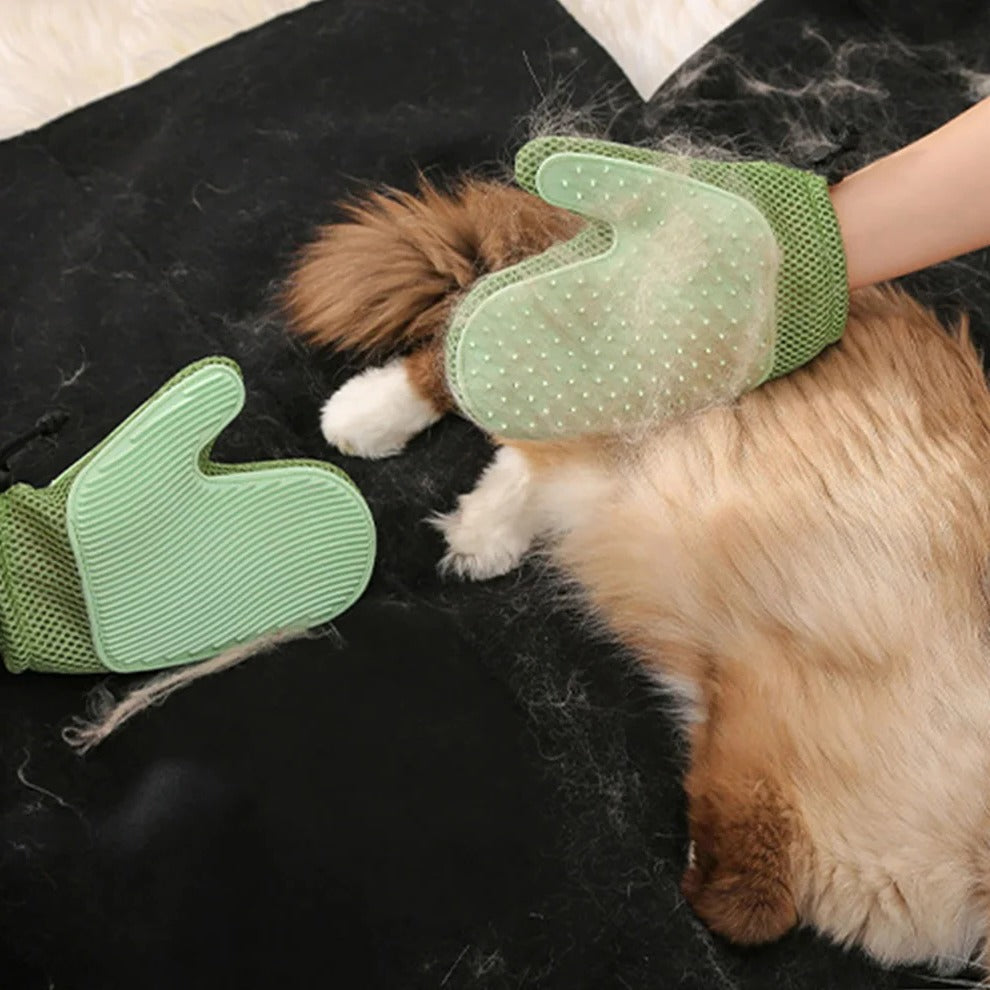 Dual-Action Cat Care Glove for Grooming and Massage