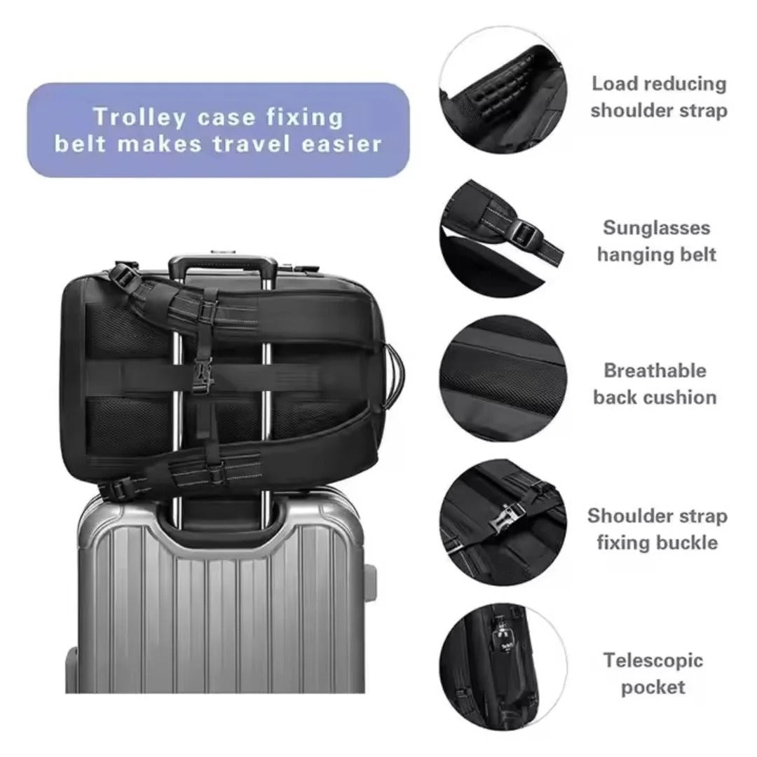 Compact Travel Backpack with Compression Features