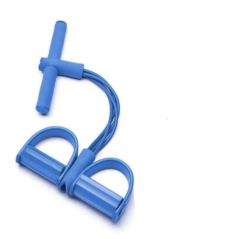 Versatile Resistance Band System with Foot Pedals for Home Fitness