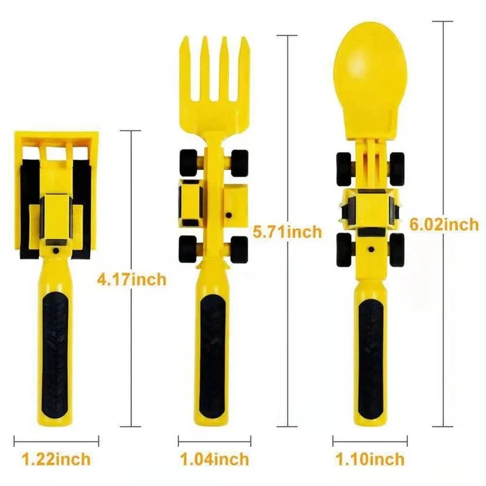 Construction-Themed Kids' Dinnerware Set for Healthy Eating