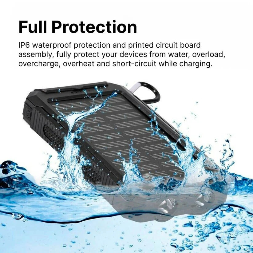 Ultimate 500000mAh Waterproof Solar Power Bank with Dual USB