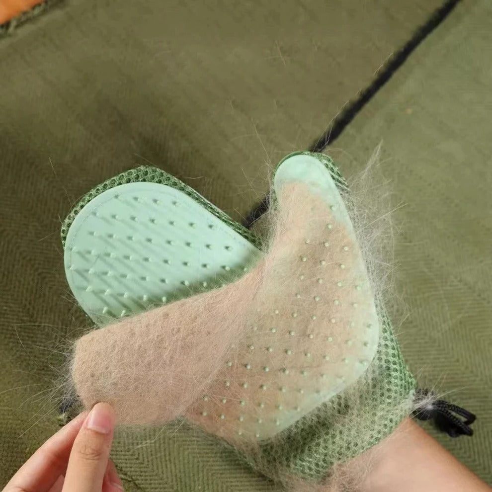 Dual-Action Cat Care Glove for Grooming and Massage