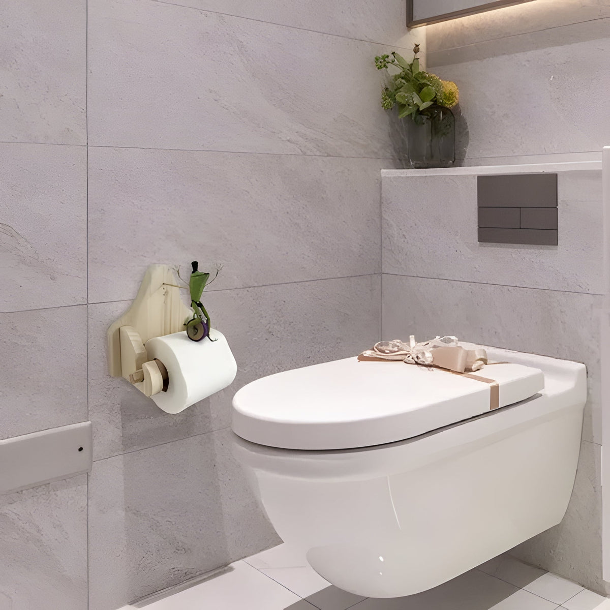 Charming Frog Bicycle Toilet Paper Holder