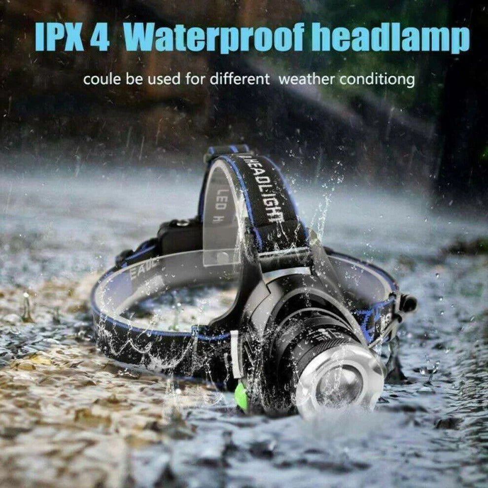 UltraBright Rechargeable LED Headlamp with Zoom Feature