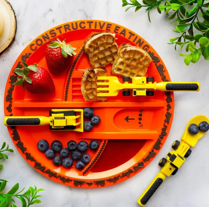 Construction-Themed Kids' Dinnerware Set for Healthy Eating