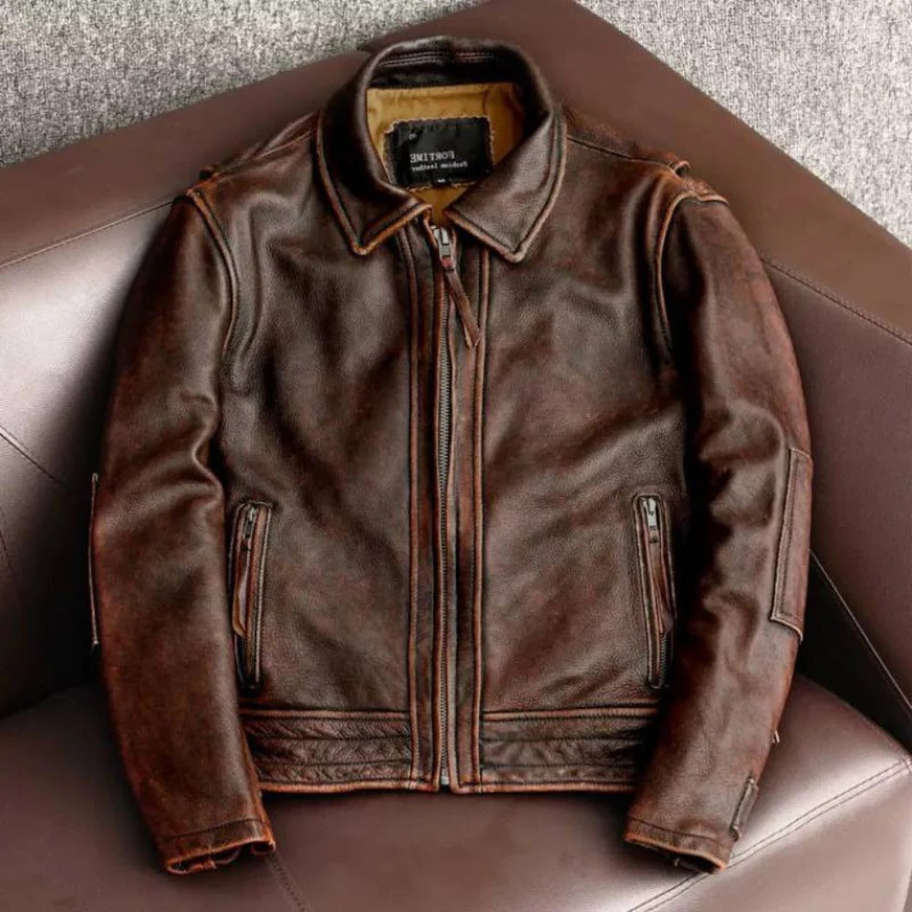 Classic Leather Winter Jacket for Men