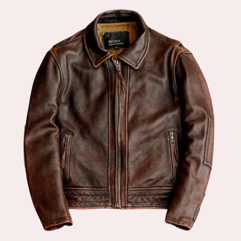 Classic Leather Winter Jacket for Men