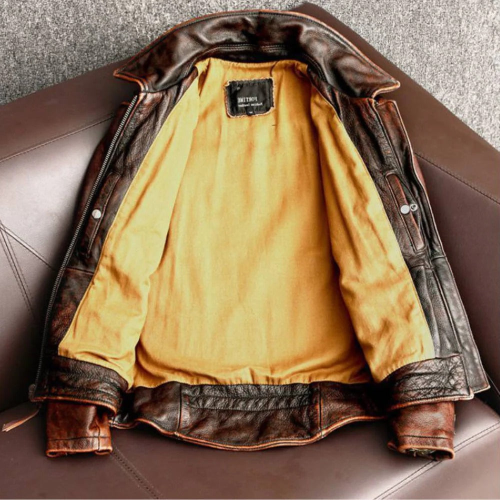 Classic Leather Winter Jacket for Men