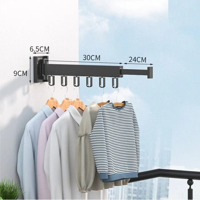 SmartFold Adjustable Drying Rack - Wall-Mounted Clothes Organizer