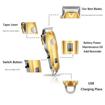 Versatile Cordless Hair Clipper Set – Precision Grooming Essentials