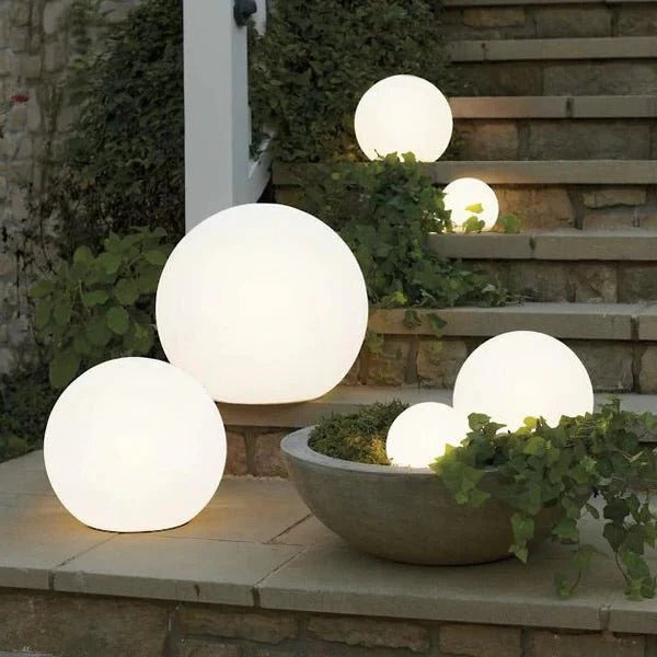 Weather-Resistant LED Sphere Light - 16 Color Options for Outdoor Use