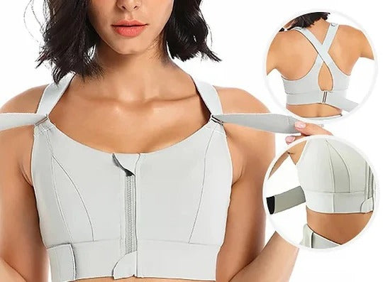 ActiveFit Premium Sports Bra – Front Zip Design for Optimal Support