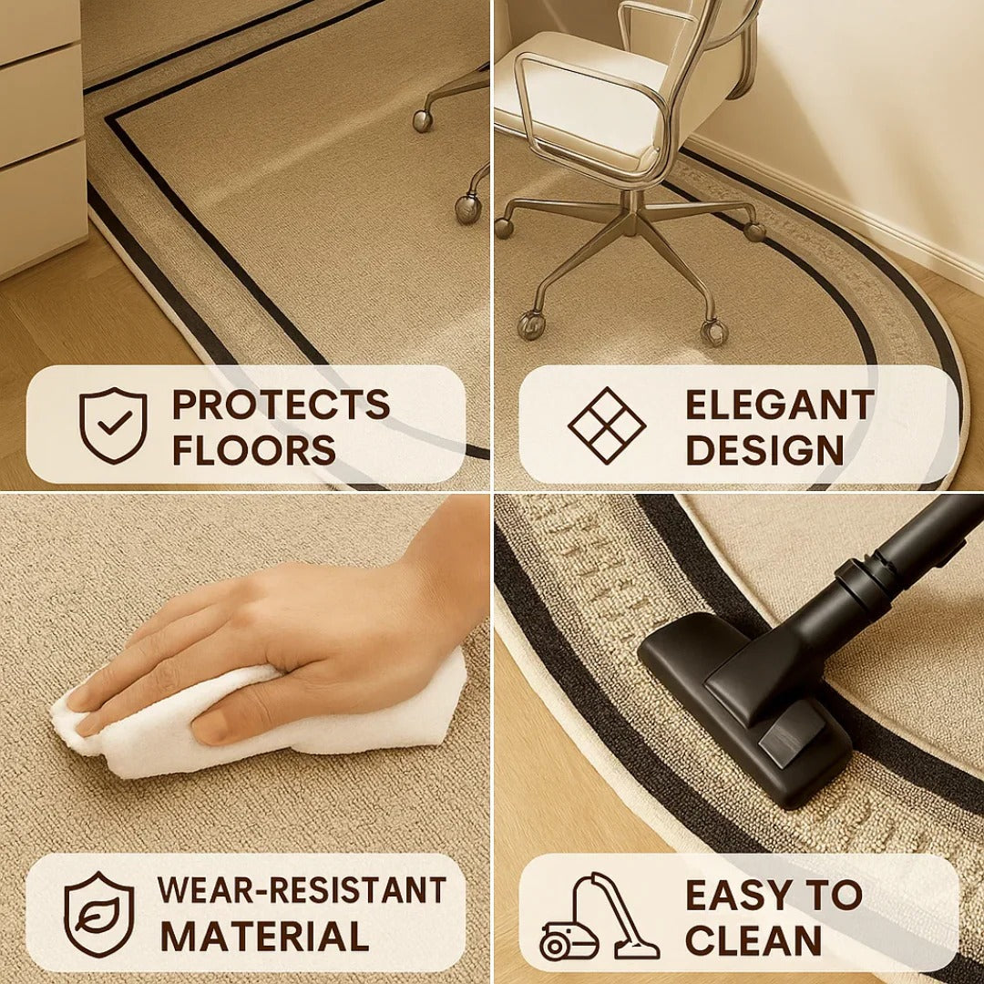 Elegant Office Chair Mat for Floor Defense