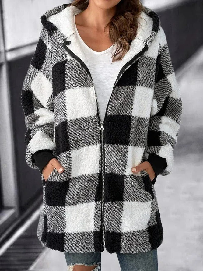 Cozy Checked Oversized Hoodie for Everyday Comfort