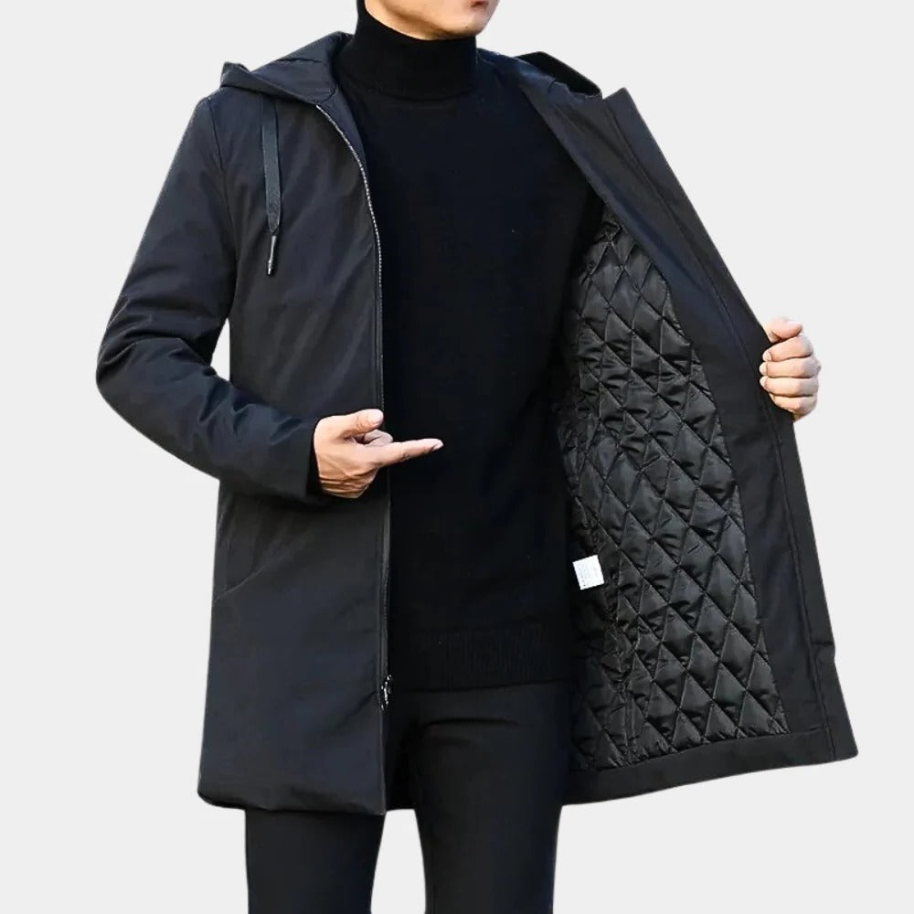 Sophisticated Long Coat for Men - Year-Round Style