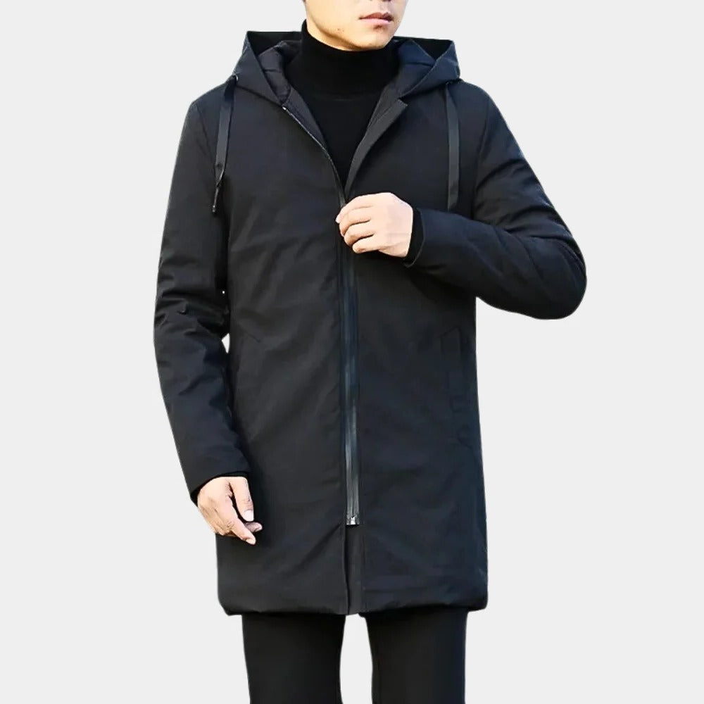 Sophisticated Long Coat for Men - Year-Round Style