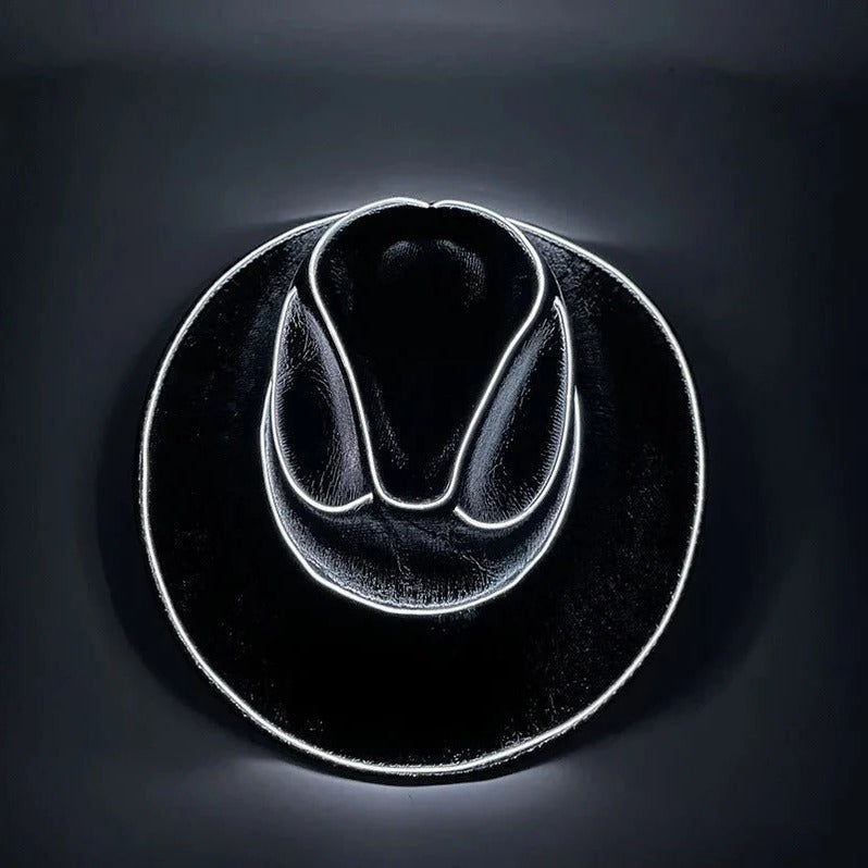 Illuminated Western Hat for Festive Occasions