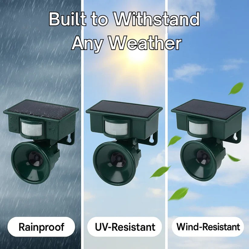 Eco-Friendly Motion-Activated Bird Repeller for Outdoor Spaces