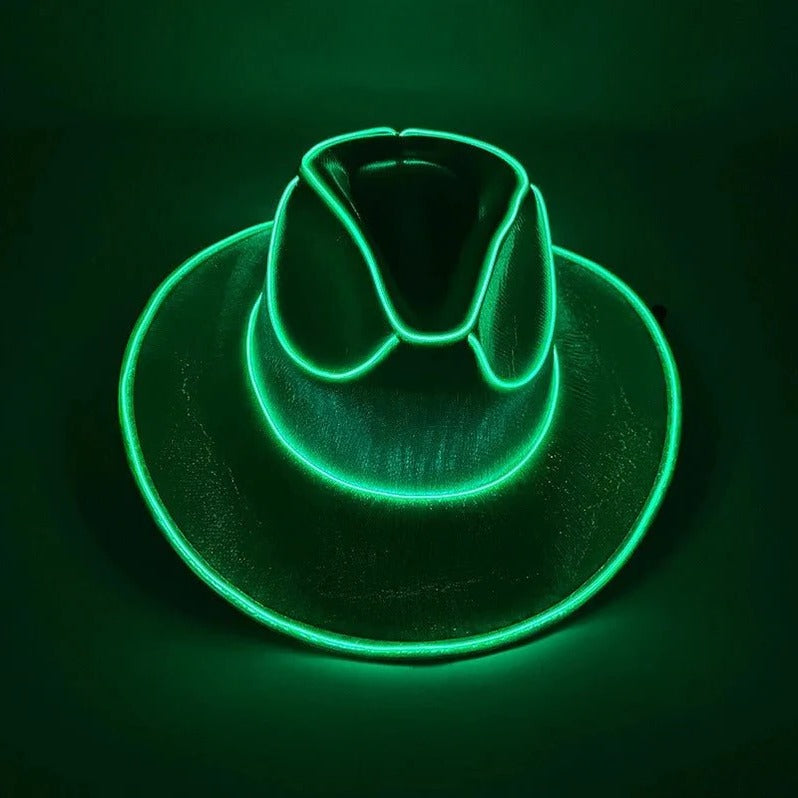 Illuminated Western Hat for Festive Occasions