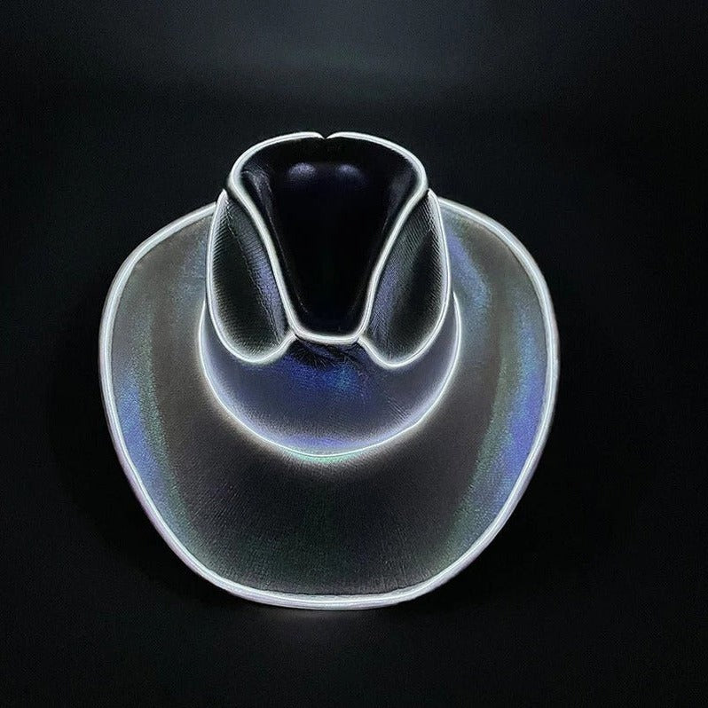Illuminated Western Hat for Festive Occasions