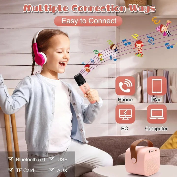 FunStar Karaoke System for Kids with Dual Wireless Mics