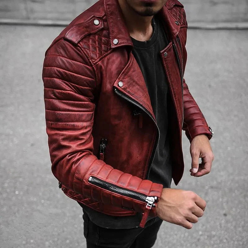 Sophisticated and Resilient Men's Faux Leather Jacket
