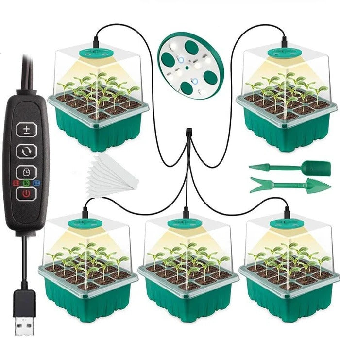Smart Seedling Starter Kit with Integrated Grow Light