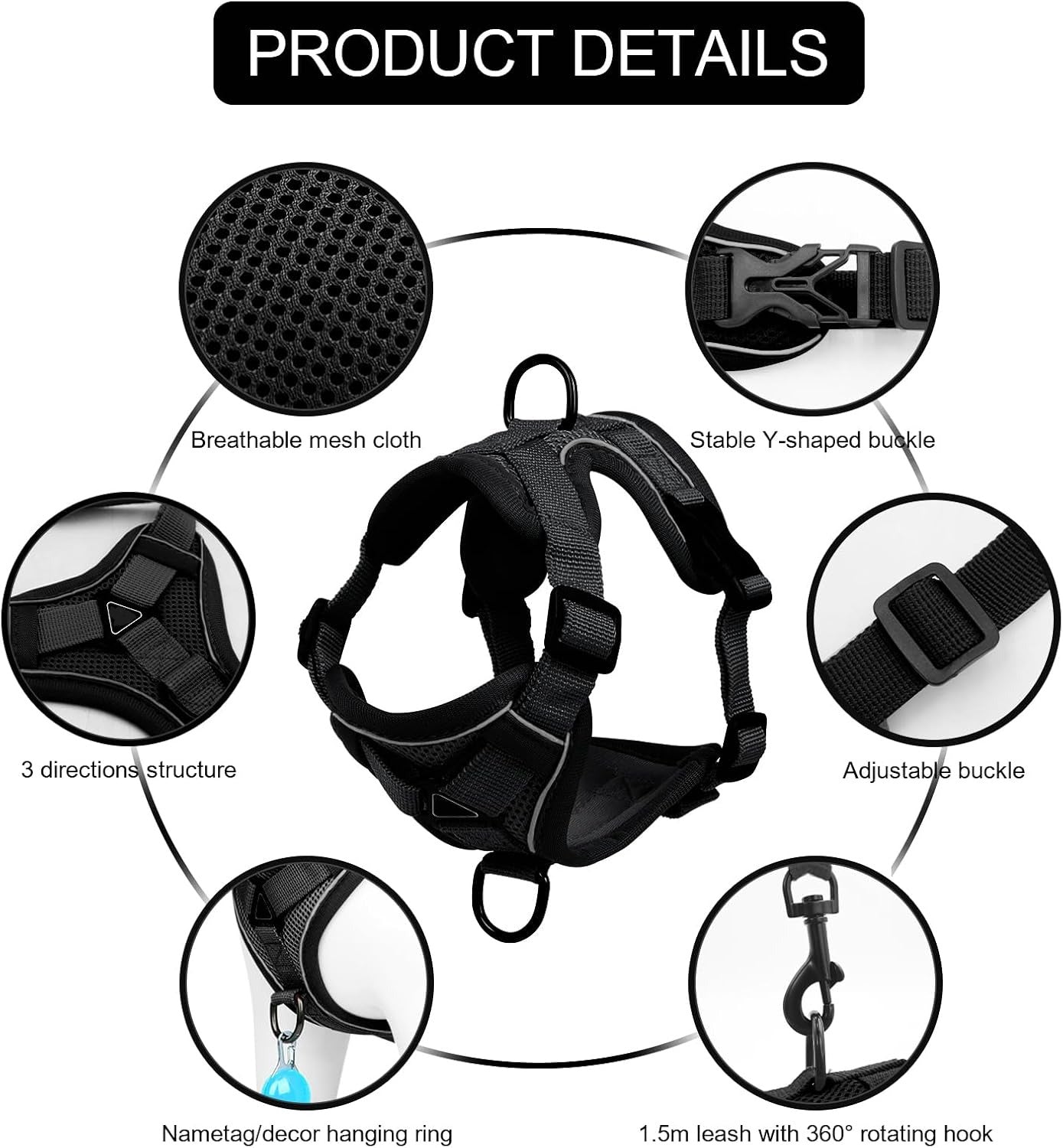 Comfort Fit Cat Harness and Leash Combo