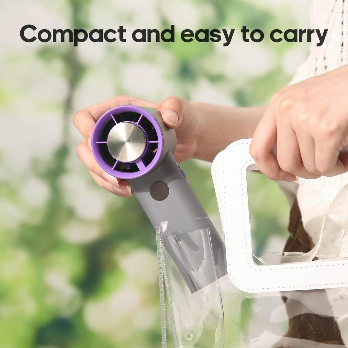 Compact Cooling Handheld Fan with Smart Technology
