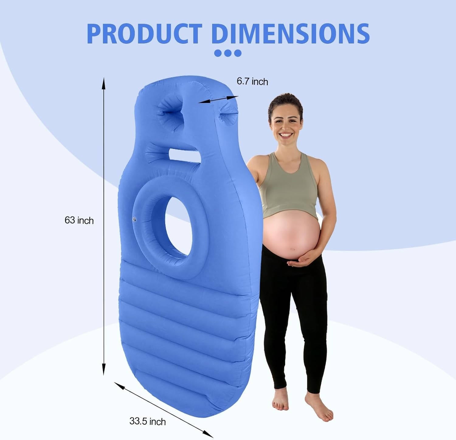 AirNest Maternity Support Pillow – 65" Adjustable Comfort with Dual Chambers