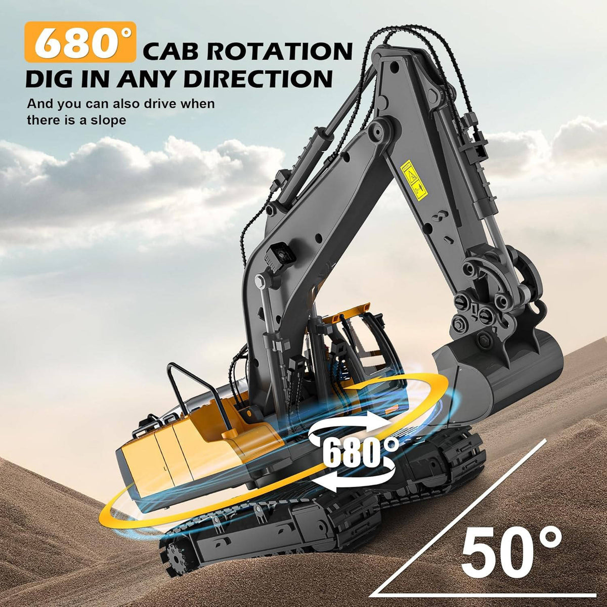 All-Terrain Remote-Controlled Construction Vehicle