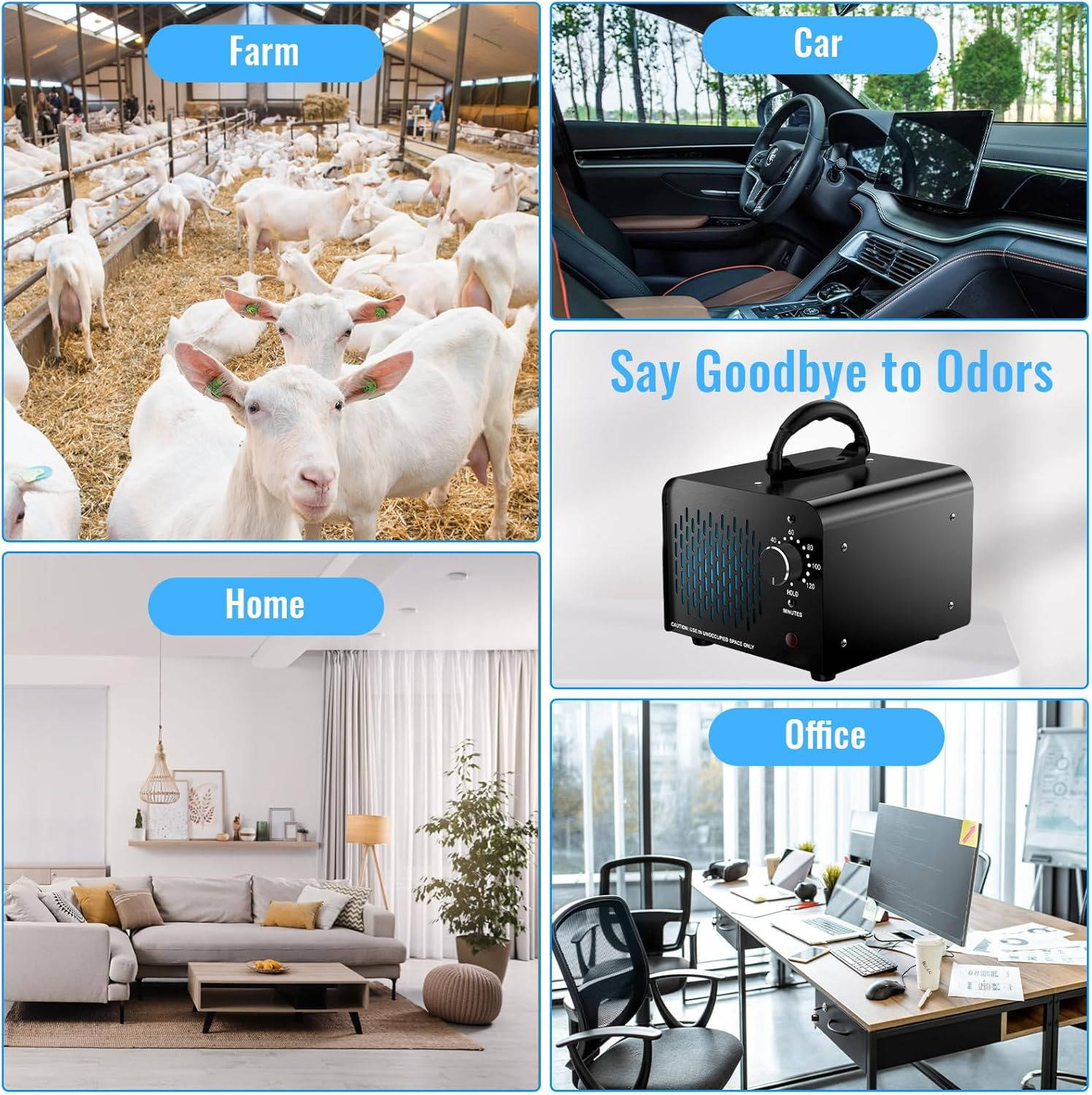 OdorAway Pro Ozone Generator – Powerful Odor Eliminator for Large Spaces
