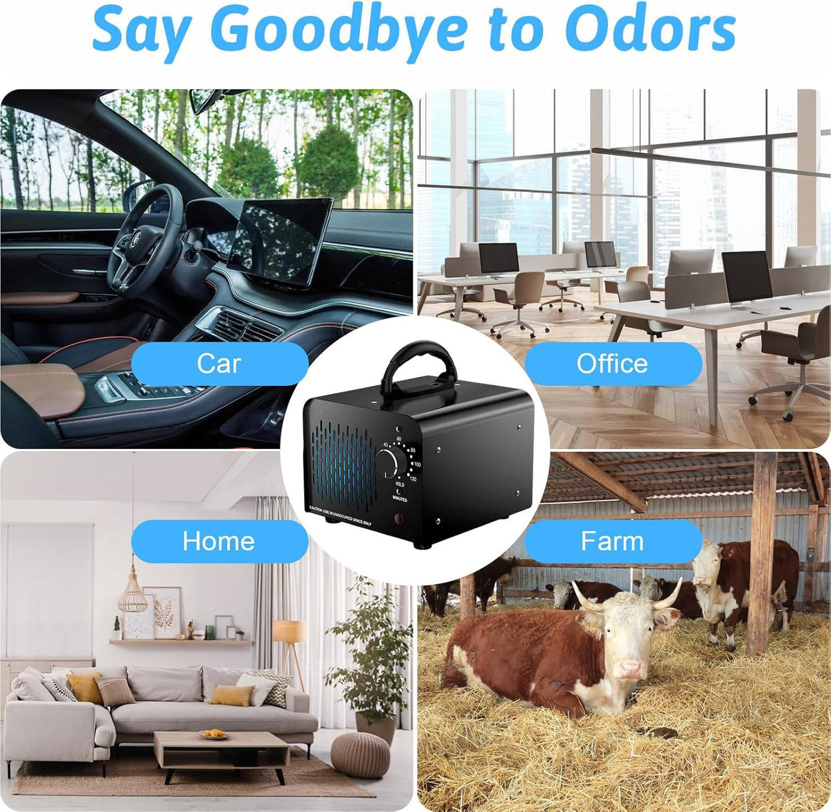 OdorAway Pro Ozone Generator – Powerful Odor Eliminator for Large Spaces
