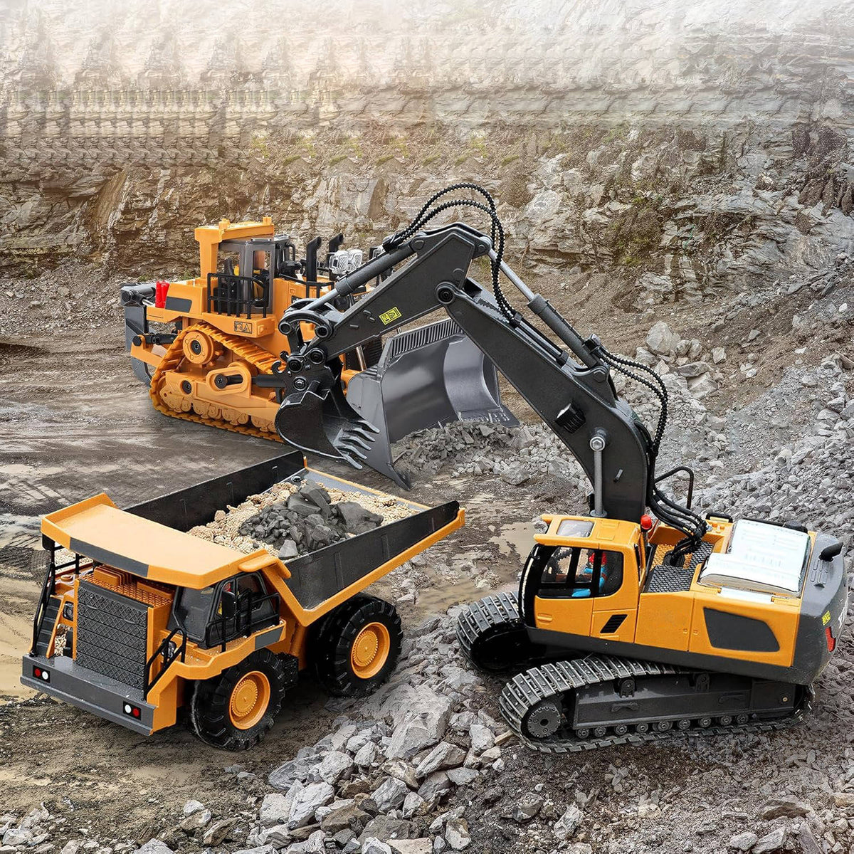 All-Terrain Remote-Controlled Construction Vehicle